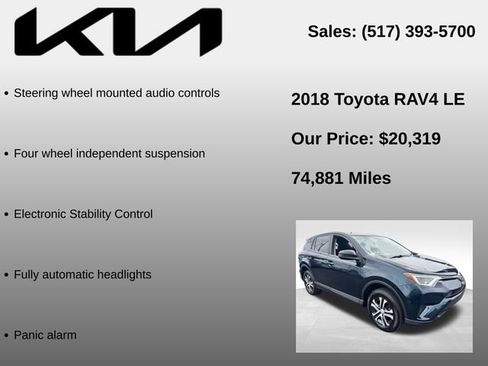 Used 2018 Toyota RAV4 LE w/ Carpet Mat Package AWD/4WD image 5