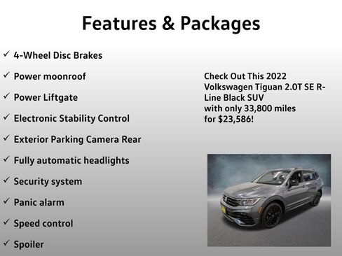 Used 2022 Volkswagen Tiguan SE R-Line AWD/4WD image 16
