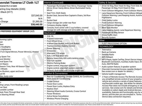 Used 2023 Chevrolet Traverse LT FWD image 31