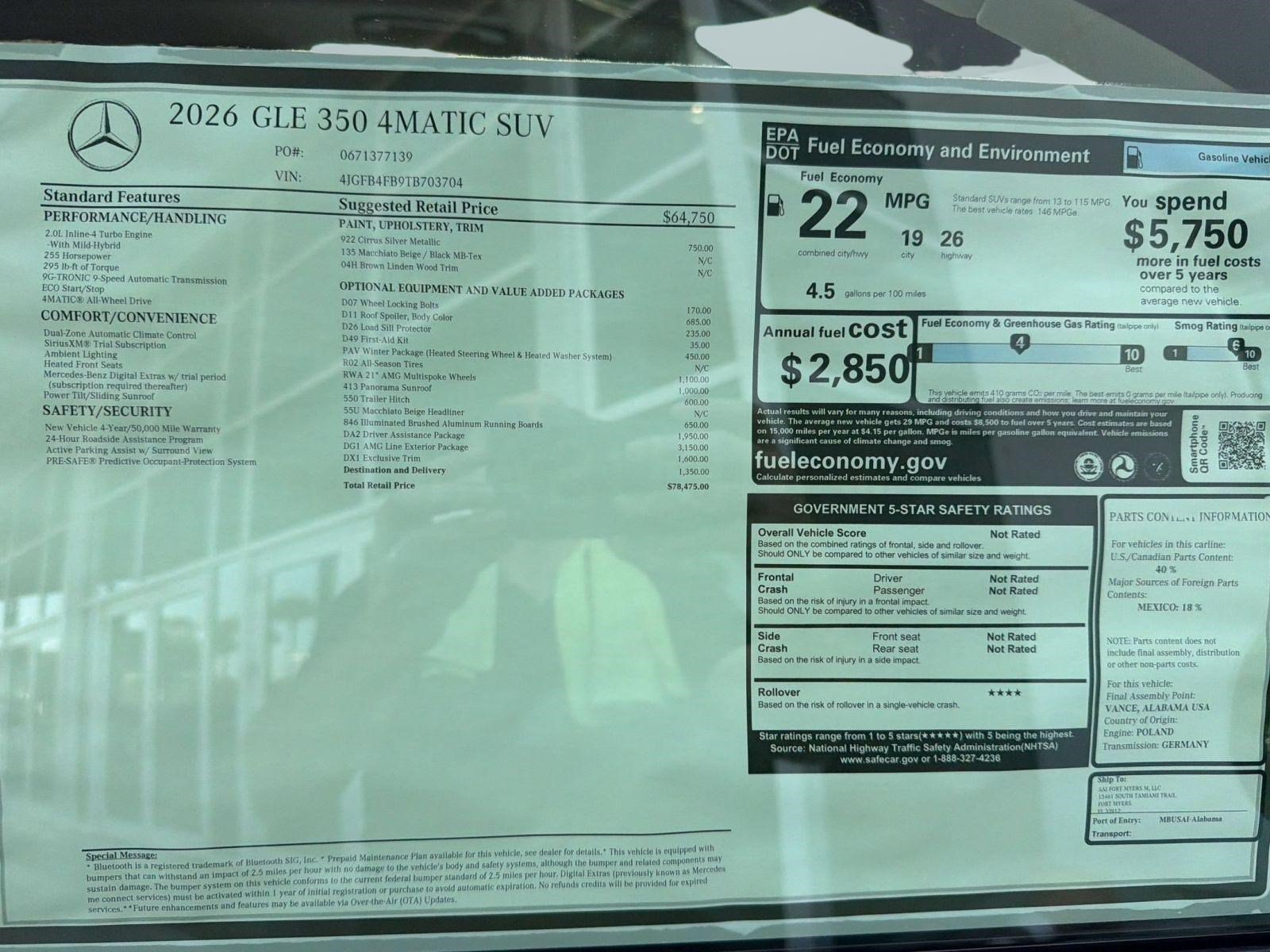 Used 2026 Mercedes-Benz GLE 350 4MATIC image 37
