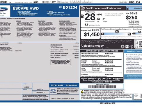 Used 2020 Ford Escape SE AWD/4WD image 2