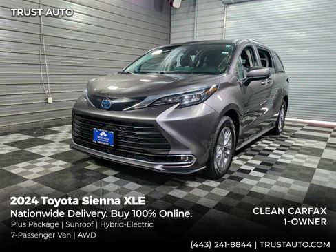 Used 2024 Toyota Sienna XLE w/ XLE Plus Package AWD/4WD image 1