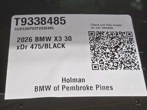Used 2026 BMW X3 xDrive30i w/ Convenience Package AWD/4WD image 26