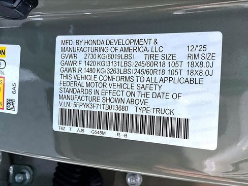 New 2026 Honda Ridgeline TrailSport+ image 14