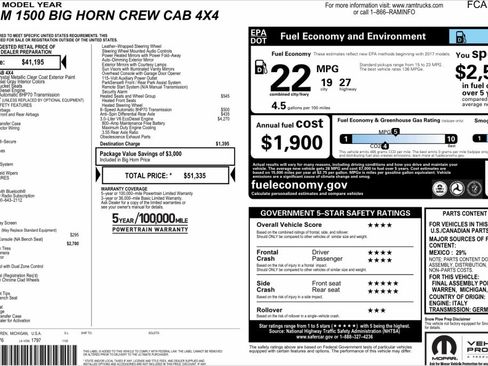 Used 2017 RAM 1500 Big Horn AWD/4WD image 14