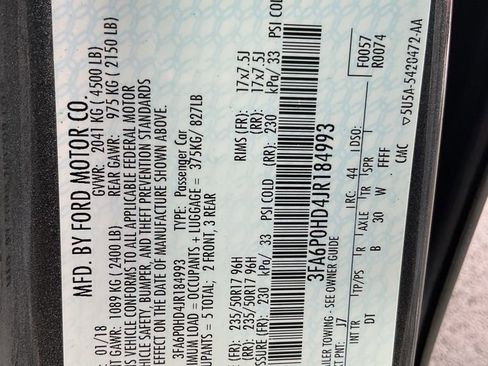 Used 2018 Ford Fusion SE w/ Fusion SE Technology Package image 40