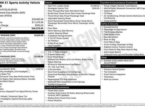 Used 2018 BMW X1 sDrive28i w/ M Sport Package FWD image 44