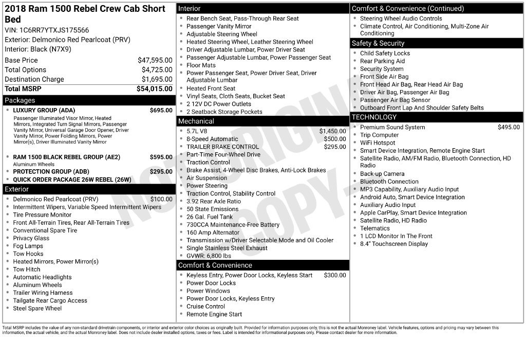 Used 2018 RAM 1500 Rebel w/ Luxury Group AWD/4WD image 28