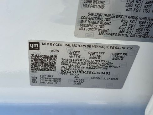 Certified 2025 Chevrolet Silverado 1500 Custom Trail Boss AWD/4WD image 17