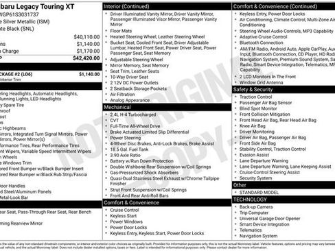 Used 2025 Subaru Legacy Touring XT w/ Tech Package #2 image 26