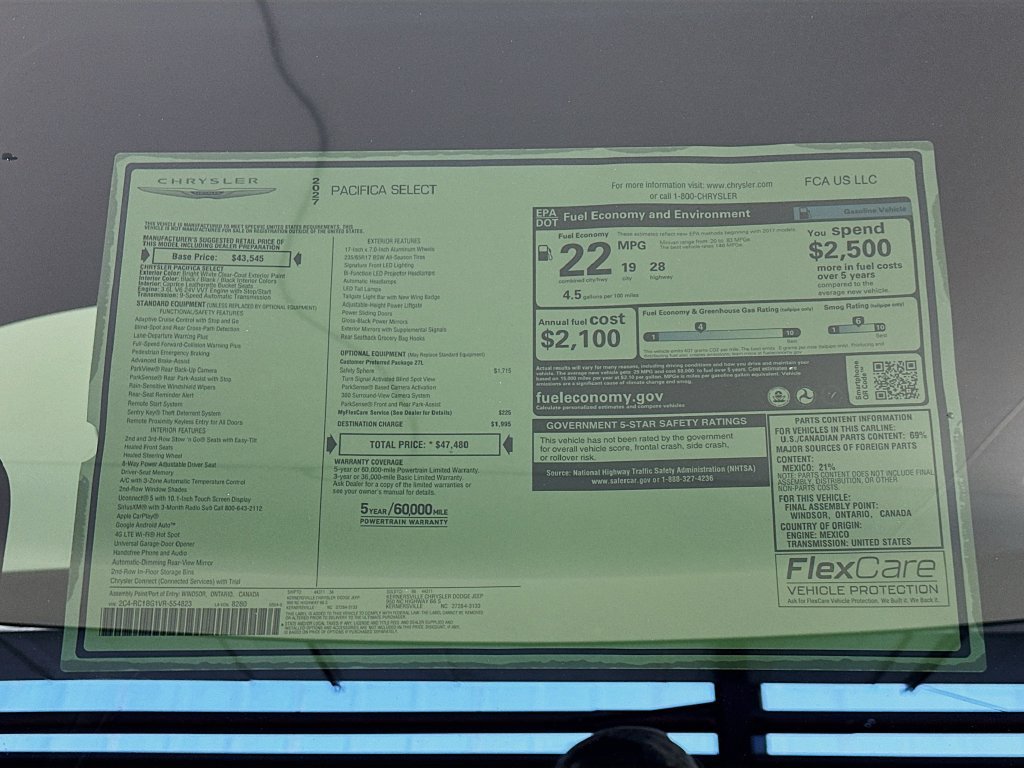 New 2027 Chrysler Pacifica Select FWD image 20