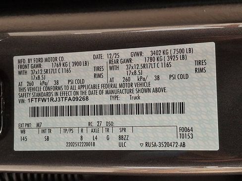 New 2026 Ford F150 Raptor w/ Equipment Group 803A Raptor R image 22