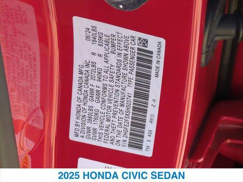 Certified 2025 Honda Civic Sport image 26