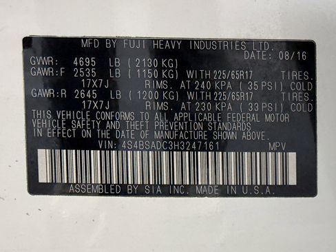 Used 2017 Subaru Outback 2.5i Premium image 14