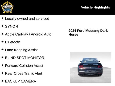 Used 2024 Ford Mustang Dark Horse RWD image 2