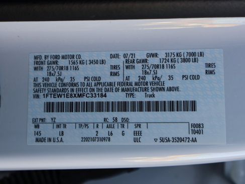 Used 2021 Ford F150 Tremor w/ Equipment Group 401A Mid image 57