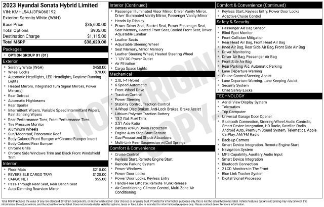 Used 2023 Hyundai Sonata Limited FWD image 2