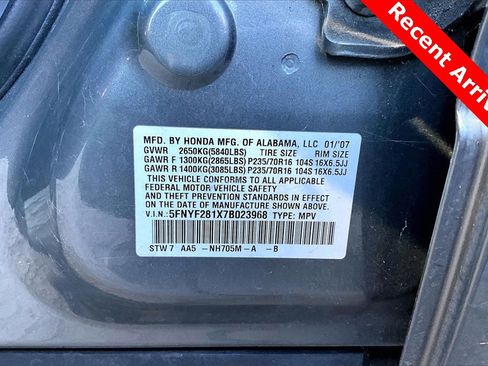 Used 2007 Honda Pilot LX image 9