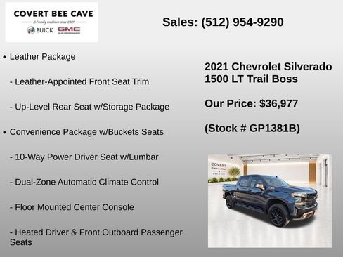 Used 2021 Chevrolet Silverado 1500 LT Trail Boss w/ Convenience Package II AWD/4WD image 7
