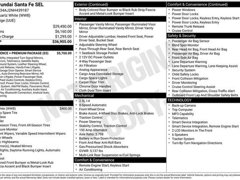 Used 2022 Hyundai Santa Fe SEL w/ Convenience + Premium Package FWD image 6