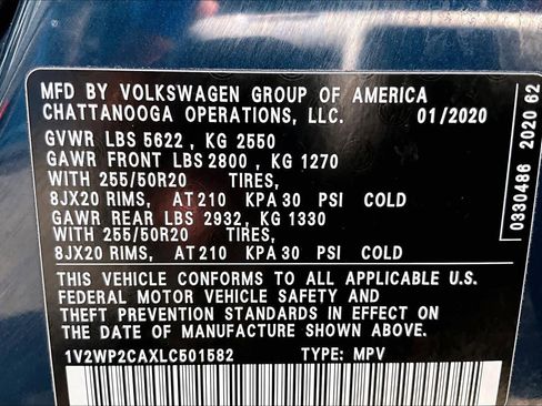 Used 2020 Volkswagen Atlas SE w/ Panoramic Sunroof Package image 34