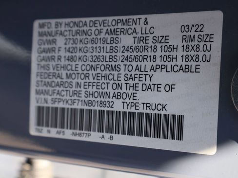 Used 2022 Honda Ridgeline RTL-E image 31