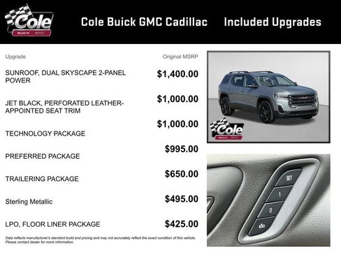 Certified 2023 GMC Acadia AT4 w/ Technology Package AWD/4WD image 3