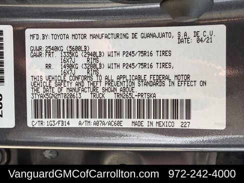 Used 2021 Toyota Tacoma SR w/ SR Convenience Package RWD image 32