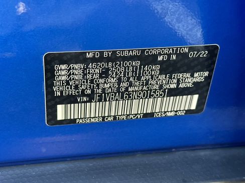 Used 2022 Subaru WRX Limited image 28