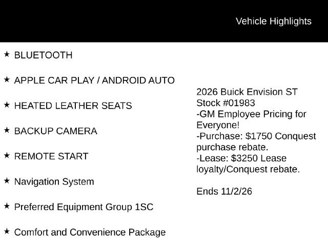 New 2026 Buick Envision Preferred AWD/4WD image 2