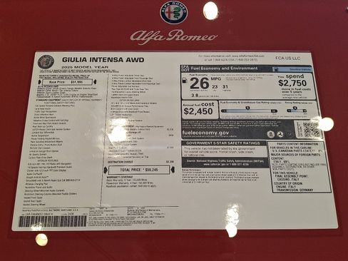 New 2025 Alfa Romeo Giulia AWD w/ Driving Assist Package image 11