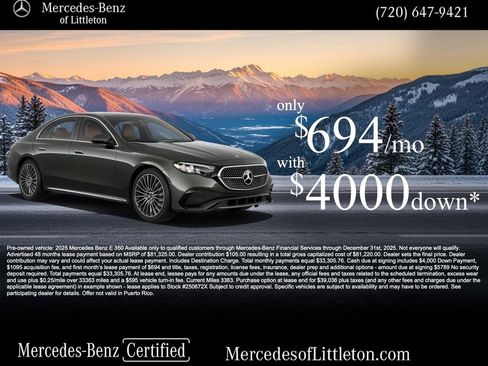 Certified 2025 Mercedes-Benz E 350 4MATIC Sedan image 3