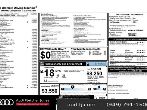 Used 2025 BMW M3 Competition w/ Executive Package image 3
