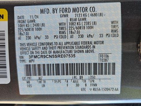 Used 2025 Ford Bronco Sport Outer Banks w/ Outer Banks Tech Package+ AWD/4WD image 20