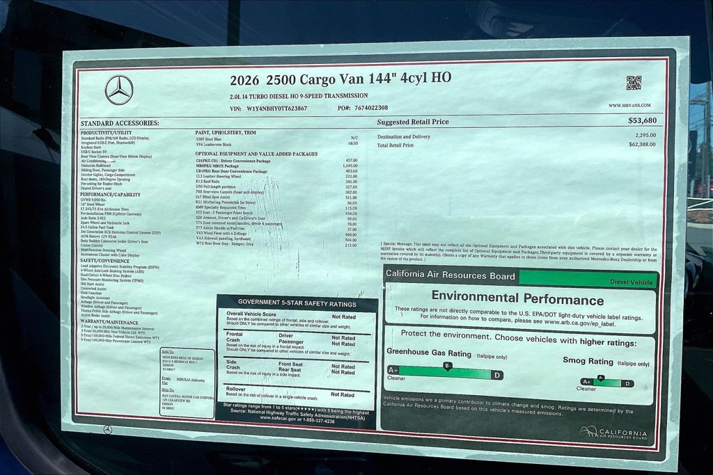 New 2026 Mercedes-Benz Sprinter 2500 image 10