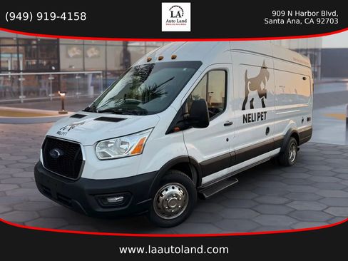 Used 2021 Ford Transit 350 148 High Roof Extended DRW w/ Exterior Upgrade Package image 1