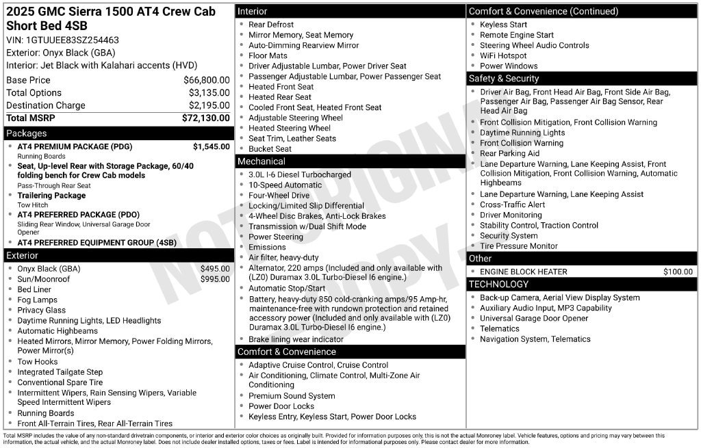 Used 2025 GMC Sierra 1500 AT4 w/ AT4 Premium Package AWD/4WD image 35