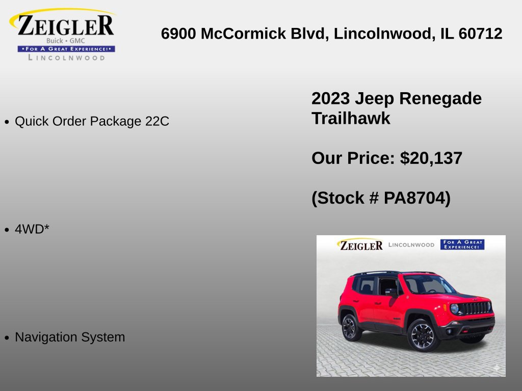 Used 2023 Jeep Renegade Trailhawk AWD/4WD image 6