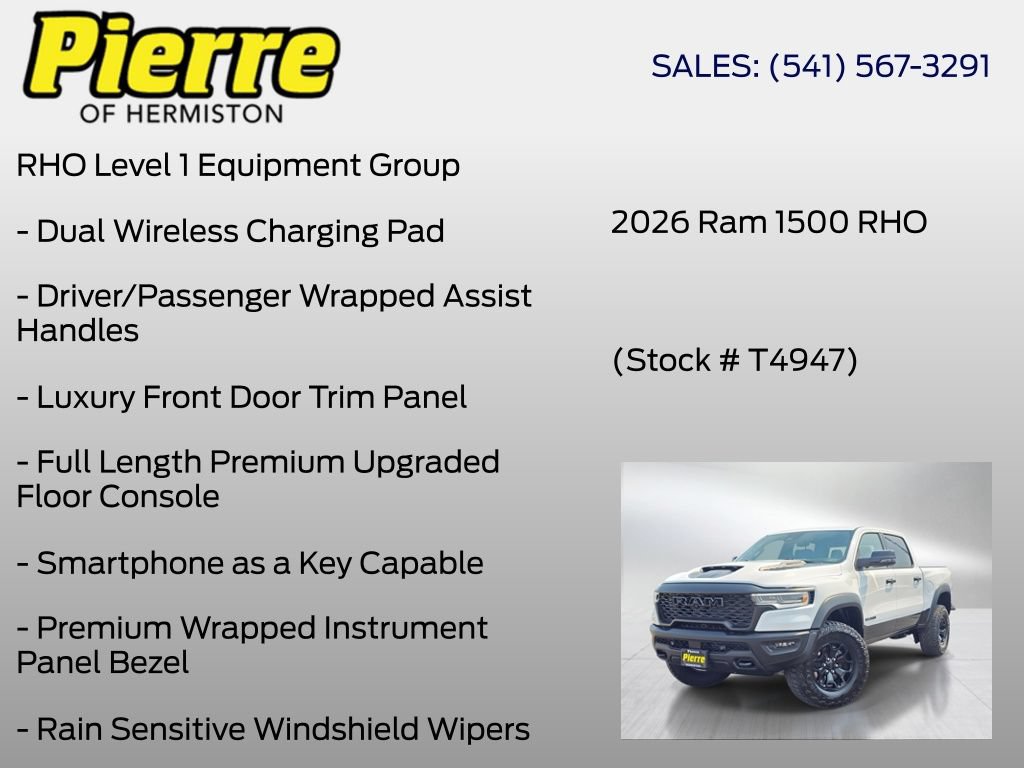 New 2026 RAM 1500 RHO w/ RHO Level 1 Equipment Group AWD/4WD image 12