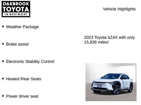 Certified 2023 Toyota bZ4X AWD w/ Weather Package image 6