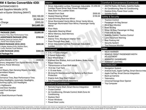Used 2021 BMW 430i Convertible w/ M Sport Package image 17