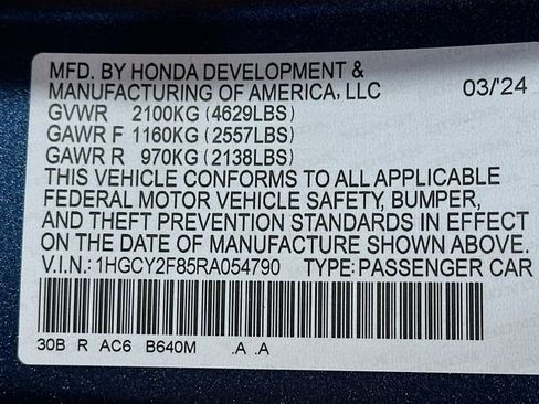 Certified 2024 Honda Accord Touring image 34