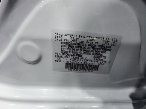 New 2025 Nissan Versa SV w/ Trunk Package image 25