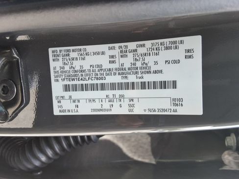 Used 2020 Ford F150 XLT w/ Equipment Group 302A Luxury AWD/4WD image 17