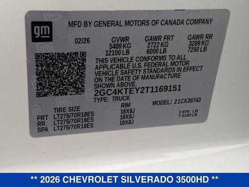 New 2026 Chevrolet Silverado 3500 LT image 36