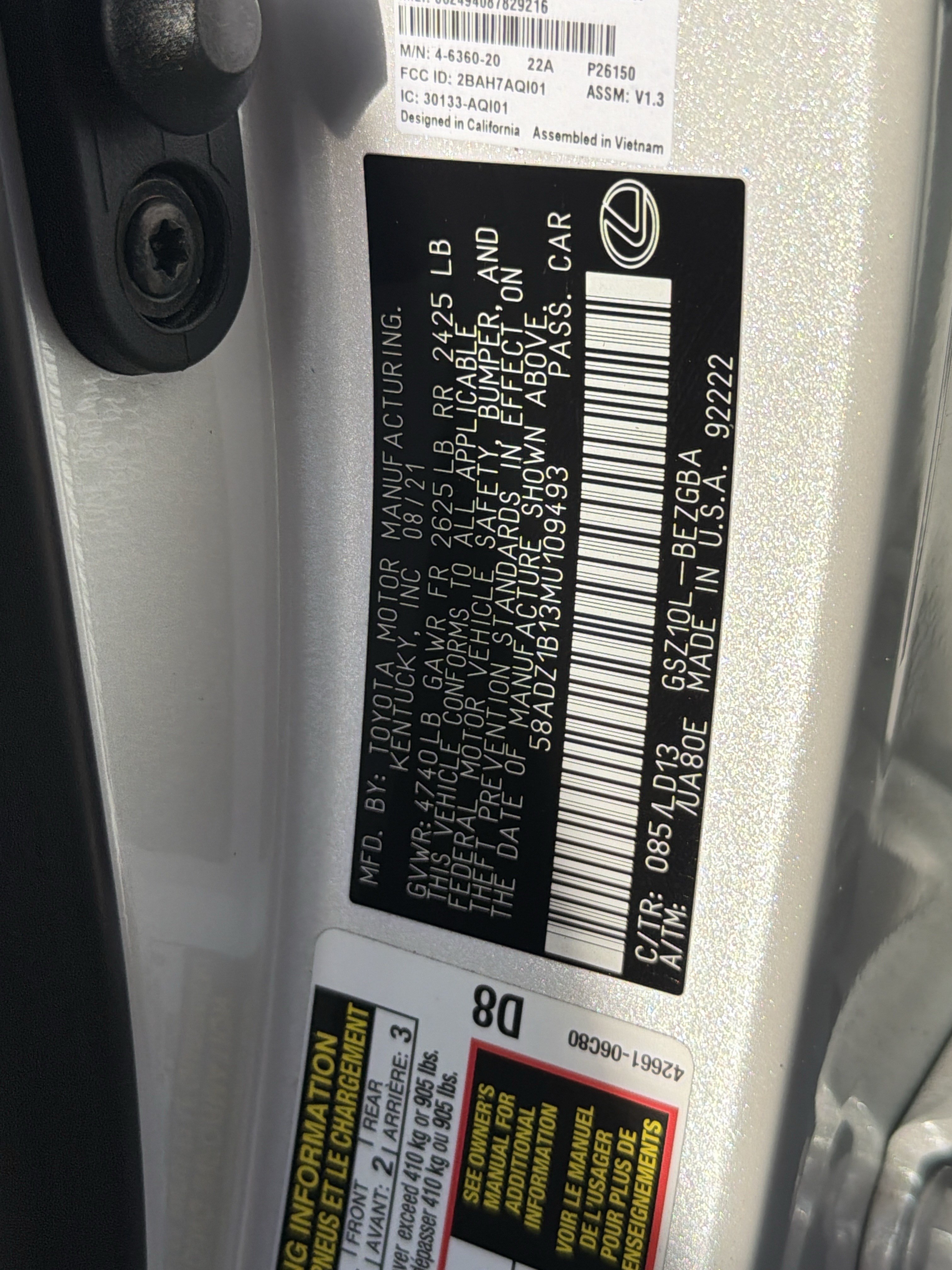 Used 2021 Lexus ES 350 w/ Premium Package FWD image 30