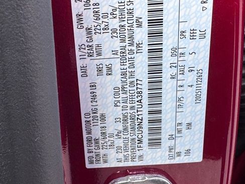 New 2026 Ford Escape ST-Line Select w/ Tech Pack #2 image 48