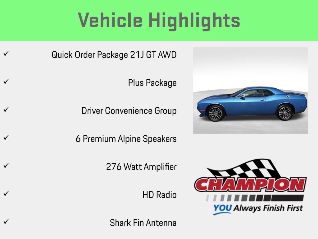 Used 2019 Dodge Challenger GT w/ Plus Package AWD/4WD image 6