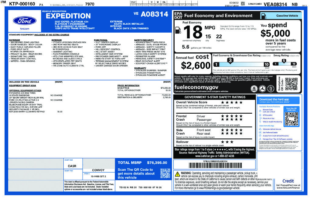 New 2027 Ford Expedition Platinum AWD/4WD image 31