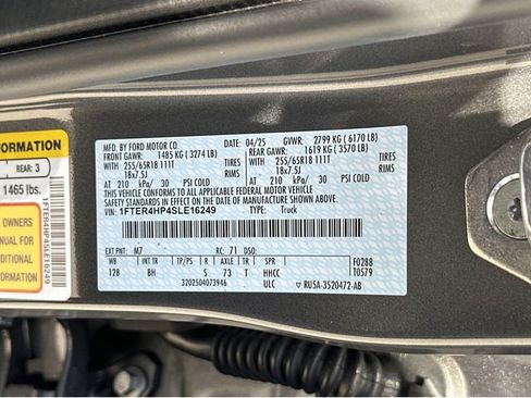 New 2025 Ford Ranger XLT w/ Equipment Group 301A High image 43